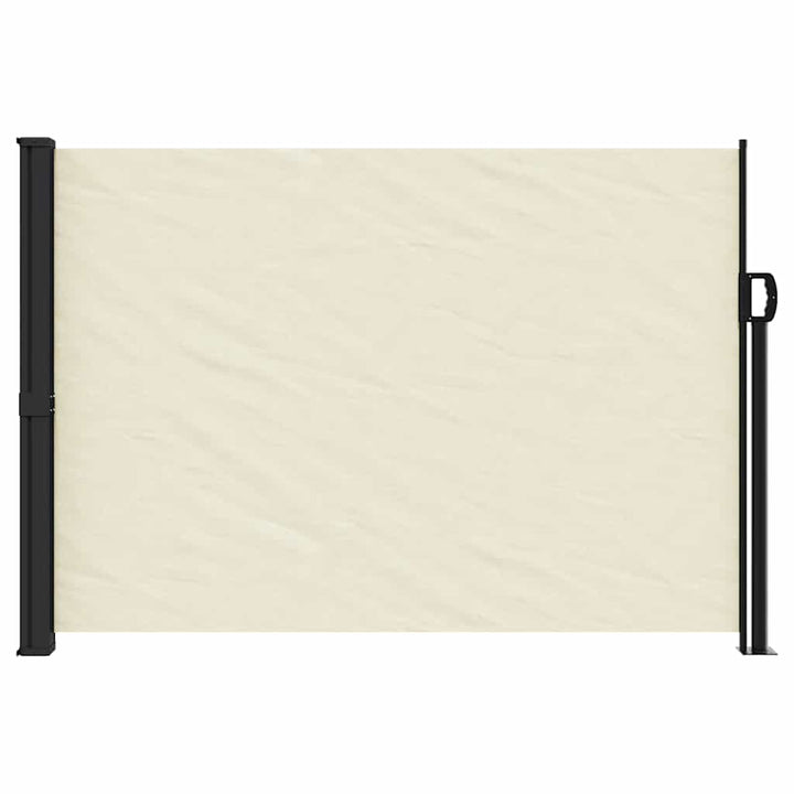 sidemarkise 140x500 cm sammenrullelig cremefarvet
