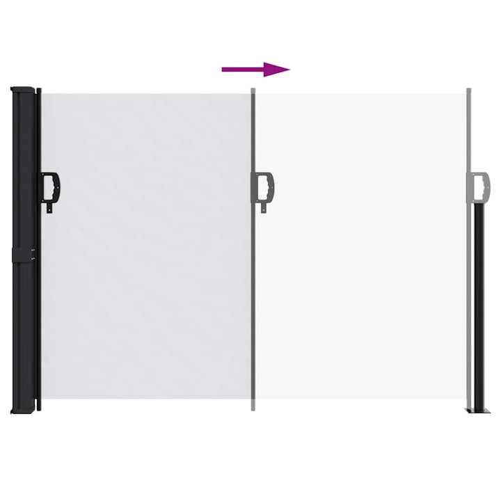 sammenrullelig sidemarkise 140x500 cm hvid