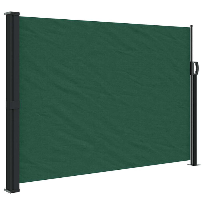 sammenrullelig sidemarkise 140x500 cm mørkegrøn