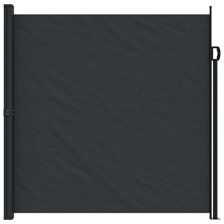 sidemarkise 200x500 cm sammenrullelig sort