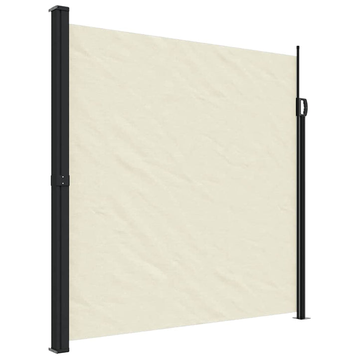 sidemarkise 200x500 cm sammenrullelig cremefarvet