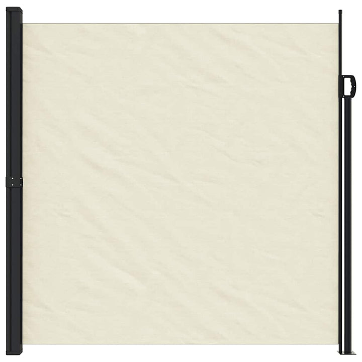 sidemarkise 200x500 cm sammenrullelig cremefarvet