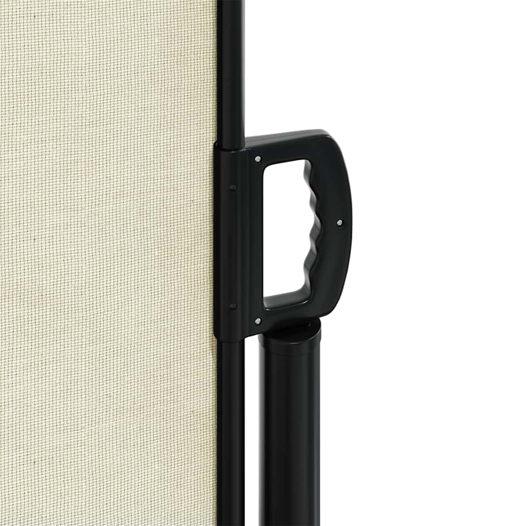sidemarkise 200x500 cm sammenrullelig cremefarvet