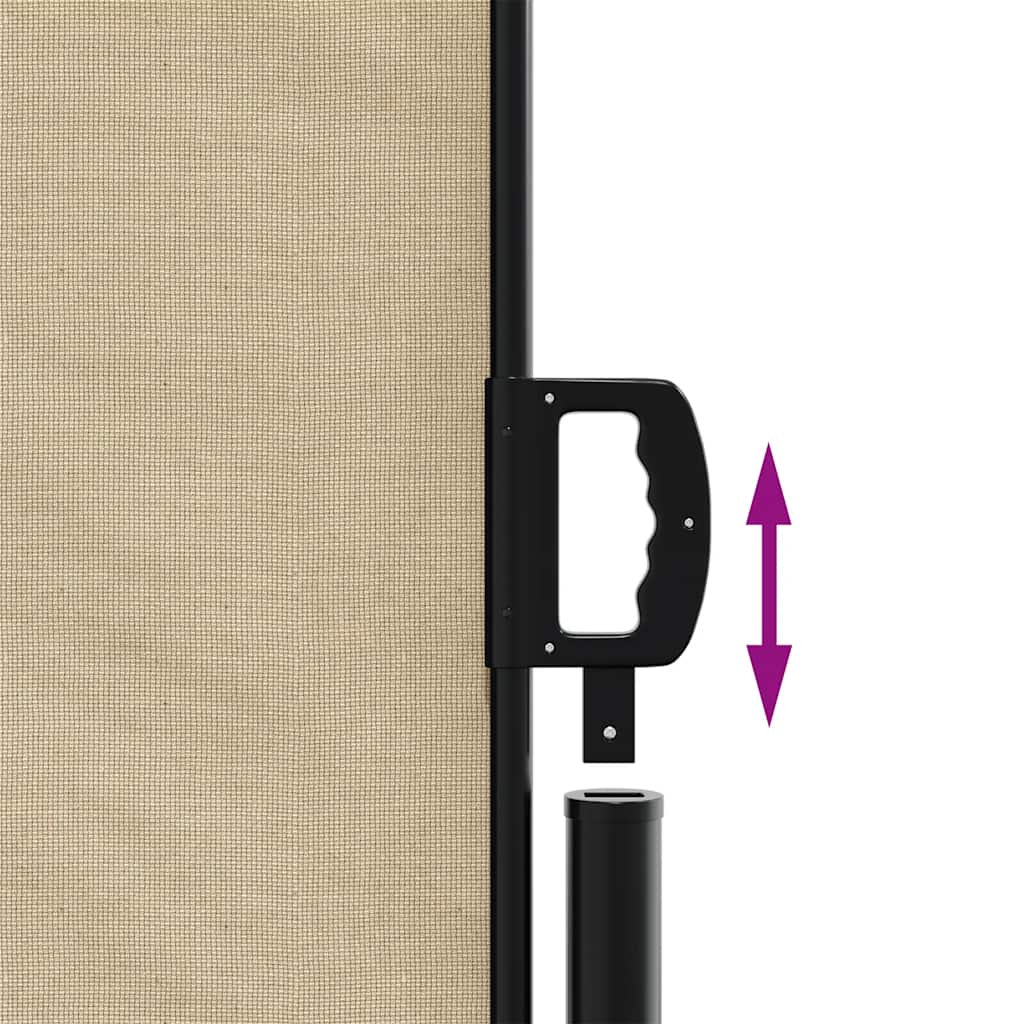 sammenrullelig sidemarkise 200x500 cm beige