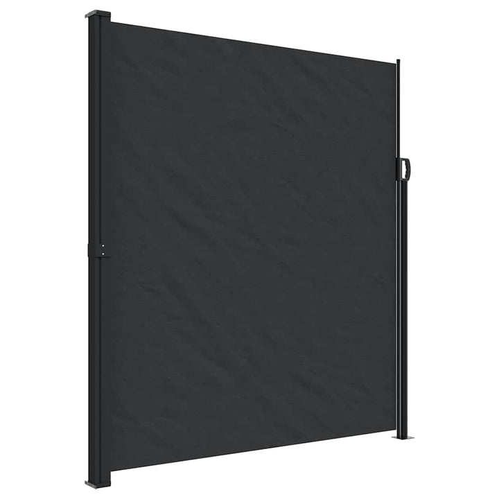sidemarkise 220x500 cm sammenrullelig sort