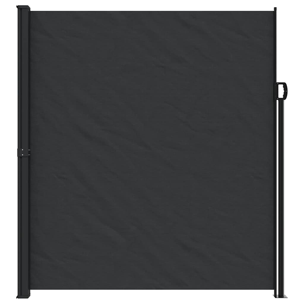 sidemarkise 220x500 cm sammenrullelig sort