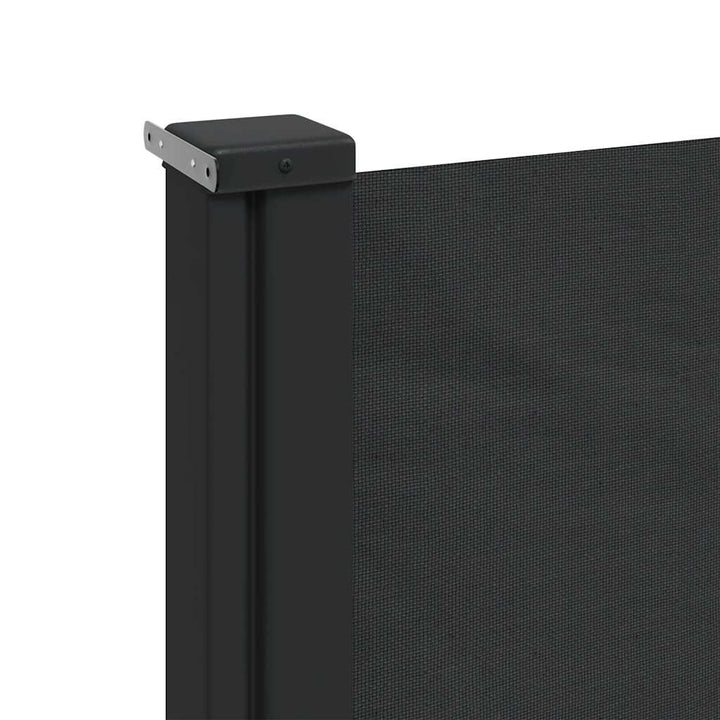 sidemarkise 220x500 cm sammenrullelig sort