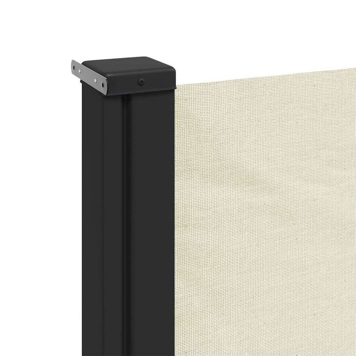 sidemarkise 220x500 cm sammenrullelig cremefarvet