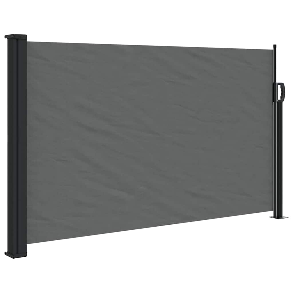udtrækkelig sidemarkise antracit 120x600 cm