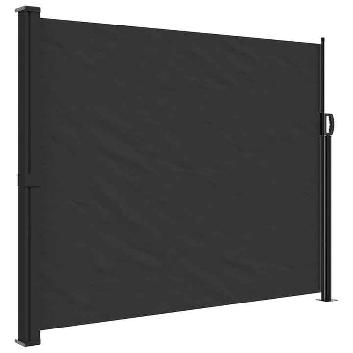 sammenrullelig sidemarkise 160 x 600 cm sort