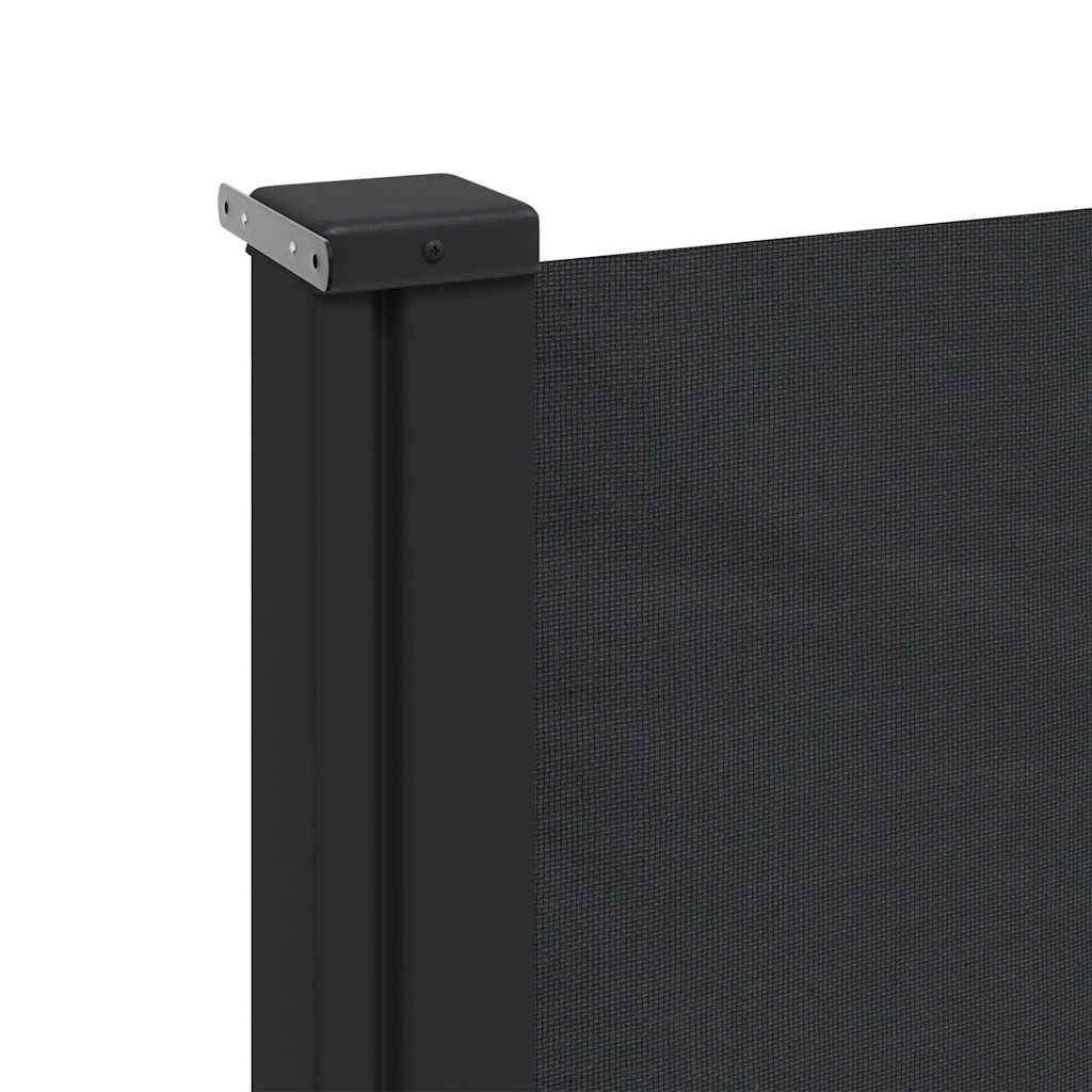 sammenrullelig sidemarkise 160 x 600 cm sort