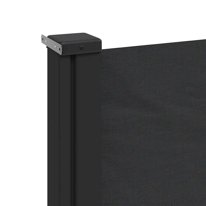 sammenrullelig sidemarkise 160 x 600 cm sort