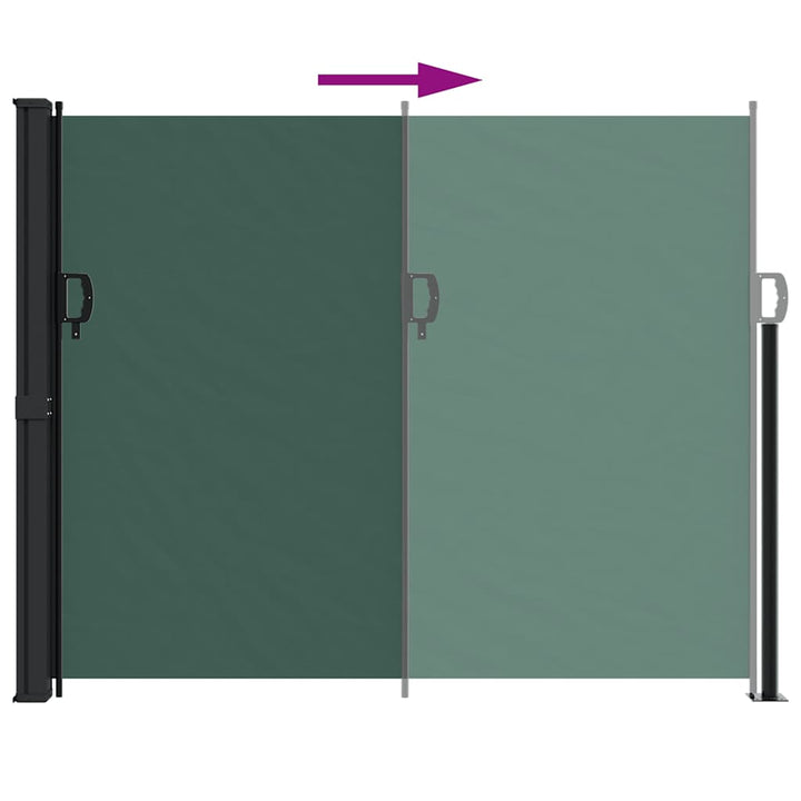 sammenrullelig sidemarkise 160x600 cm mørkegrøn