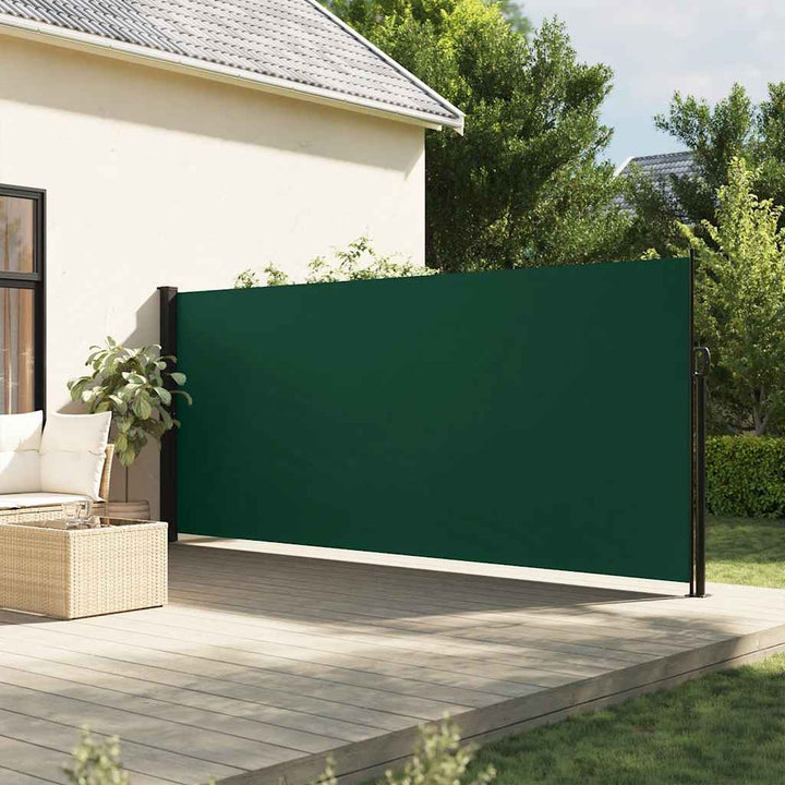 sammenrullelig sidemarkise 160x600 cm mørkegrøn