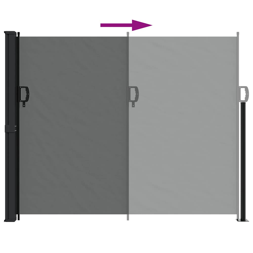 sammenrullelig sidemarkise 160 x 600 cm antracitgrå