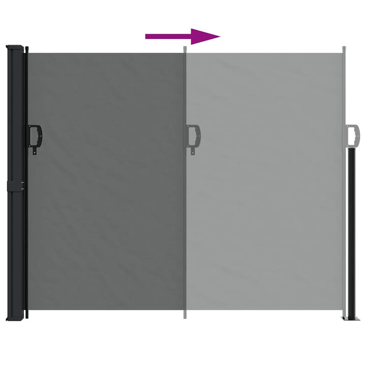 sammenrullelig sidemarkise 160 x 600 cm antracitgrå