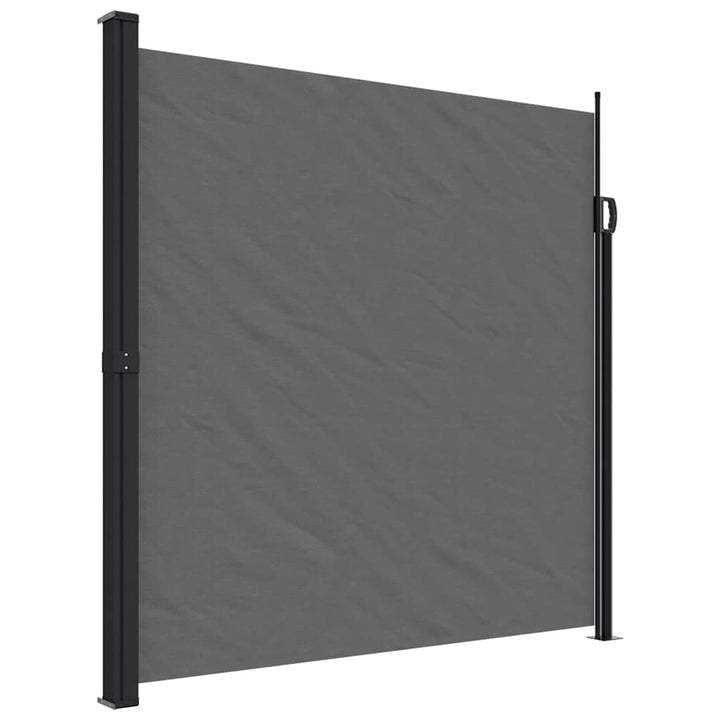 sammenrullelig sidemarkise 200x600 cm antracitgrå