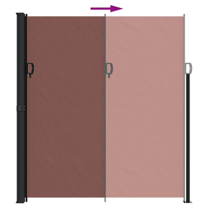 sammenrullelig sidemarkise 220x600 cm brun
