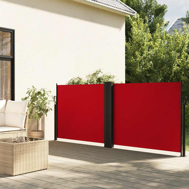 sammenrullelig sidemarkise 100 x 600 cm rød