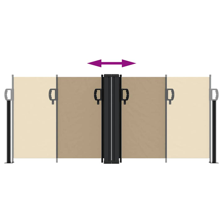 sammenrullelig sidemarkise 100x600 cm beige