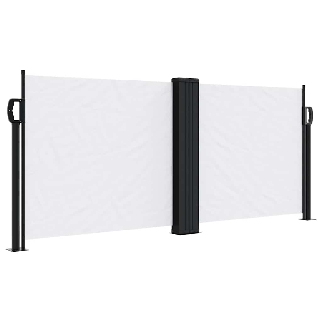 sammenrullelig sidemarkise 100x600 cm hvid