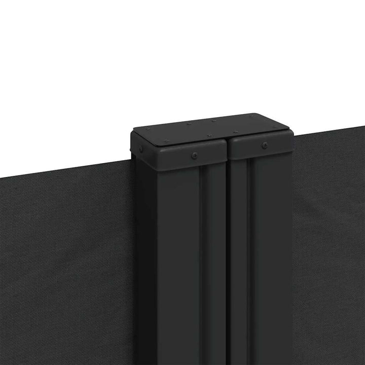 sammenrullelig sidemarkise 120 x 600 cm sort