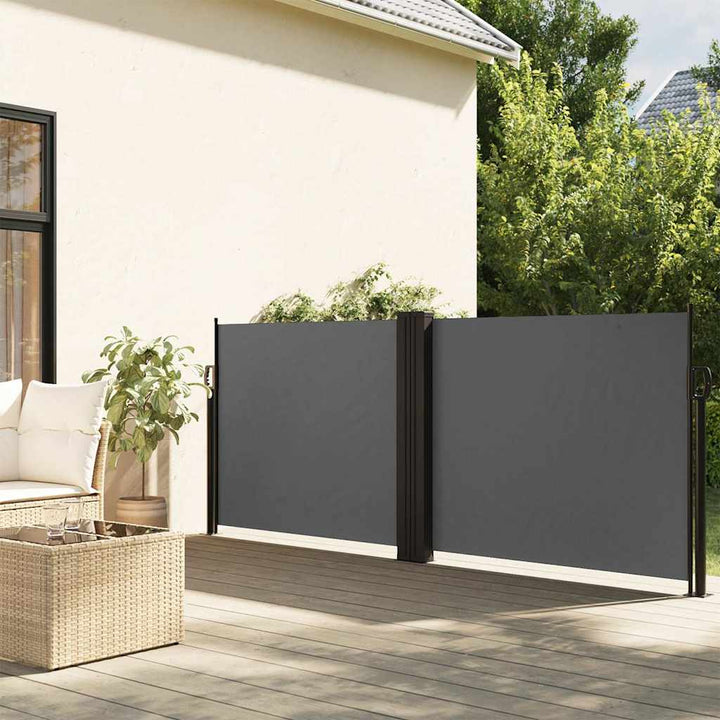 sammenrullelig sidemarkise 120 x 600 cm antracitgrå