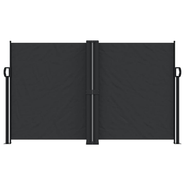 sammenrullelig sidemarkise 140x600 cm sort