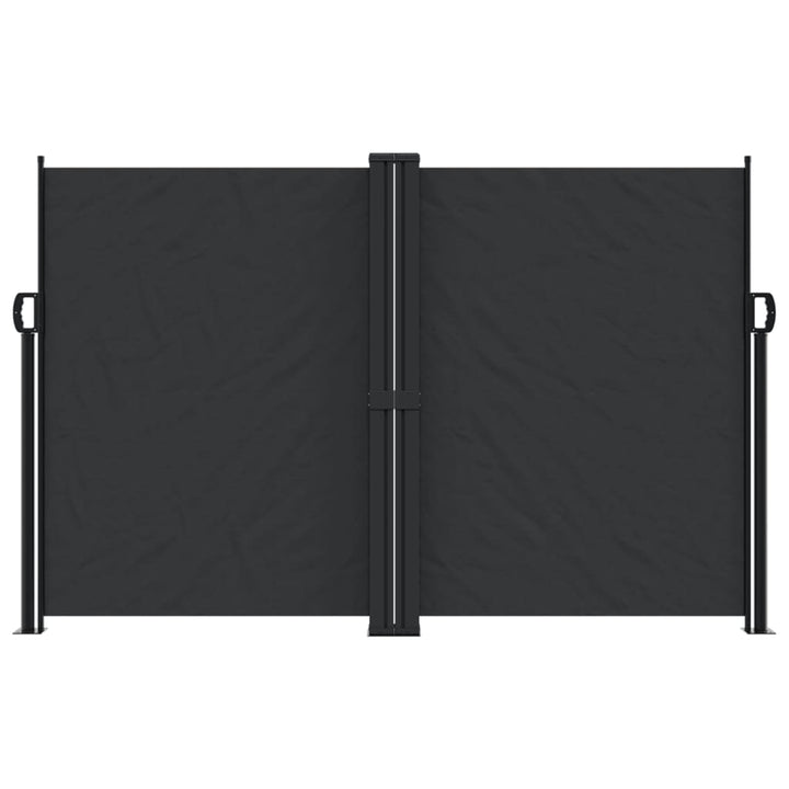 sammenrullelig sidemarkise 160 x 600 cm sort