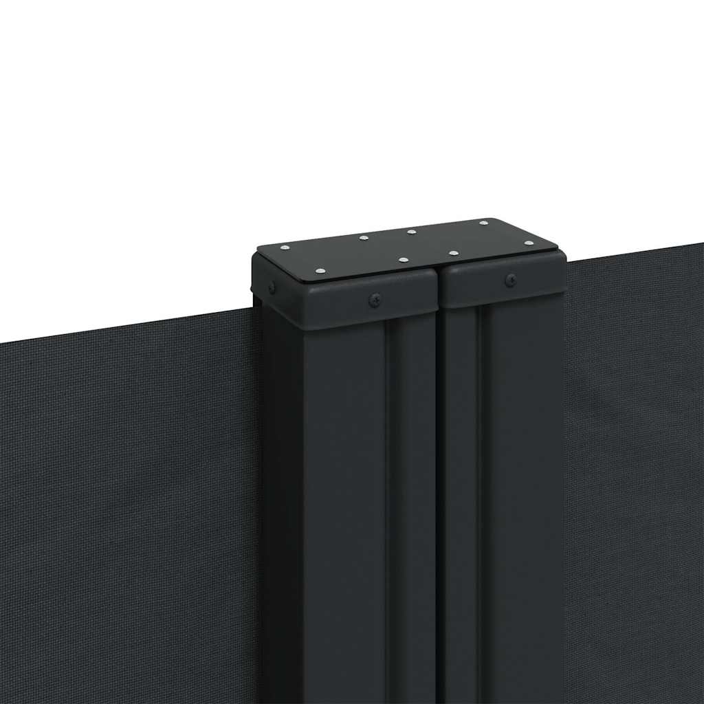 sammenrullelig sidemarkise 180x600 cm sort