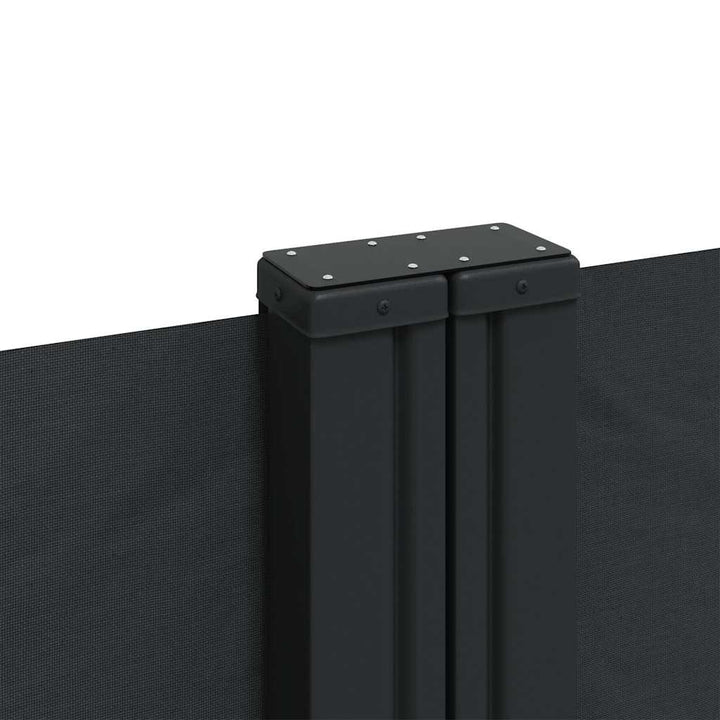 sammenrullelig sidemarkise 180x600 cm sort