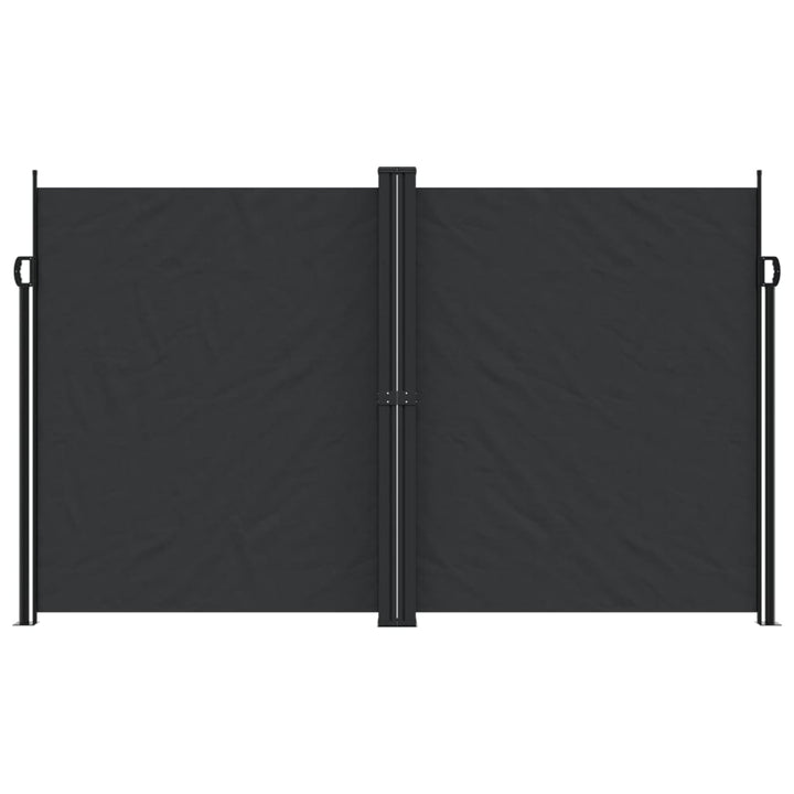 sammenrullelig sidemarkise 200x600 cm sort