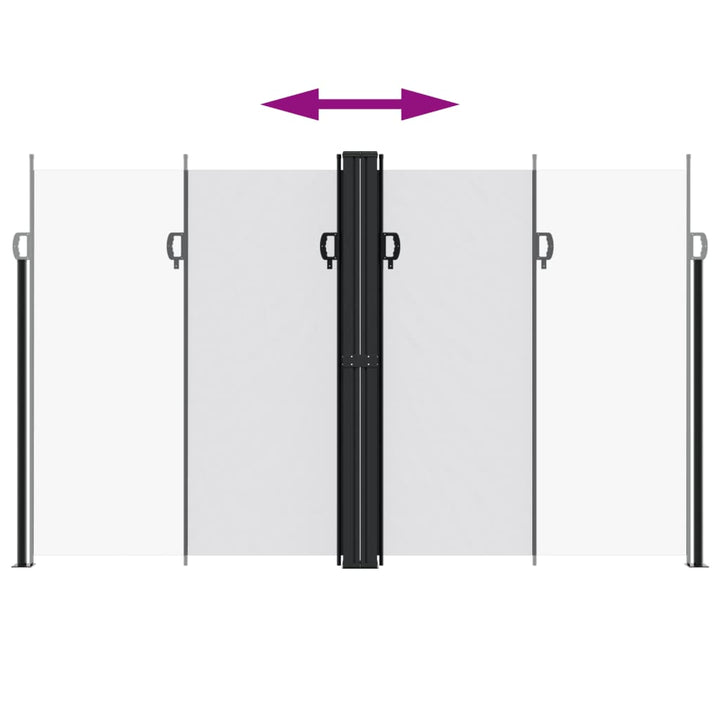 sammenrullelig sidemarkise 200x600 cm hvid