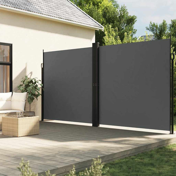 sammenrullelig sidemarkise 220x600 cm antracitgrå