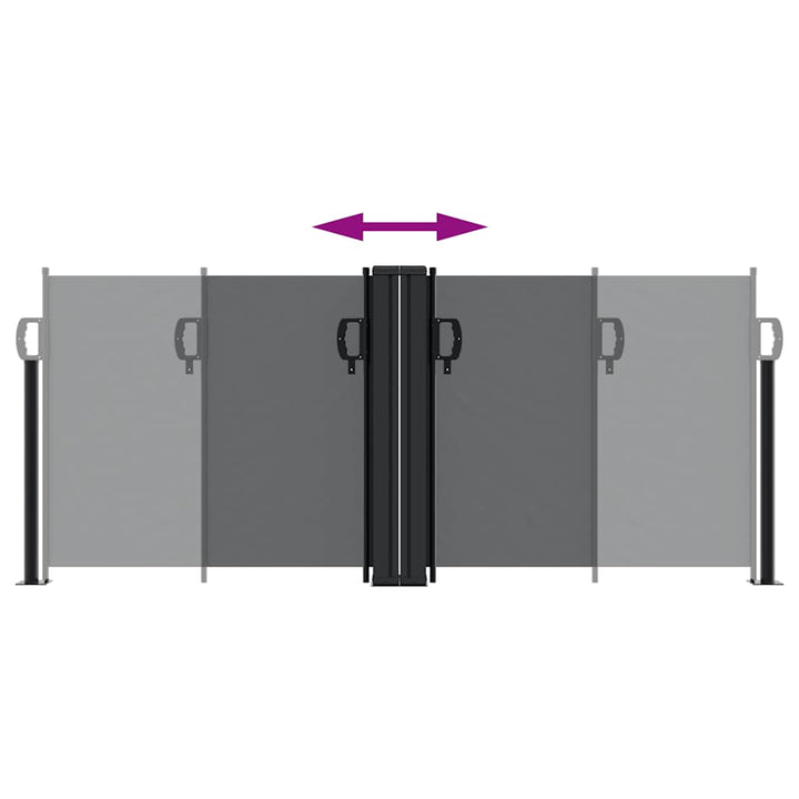 sammenrullelig sidemarkise 100 x 1000 cm sort