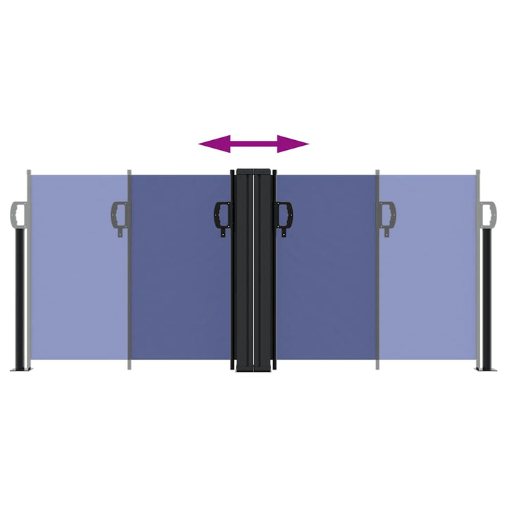 sammenrullelig sidemarkise 100 x 1000 cm blå