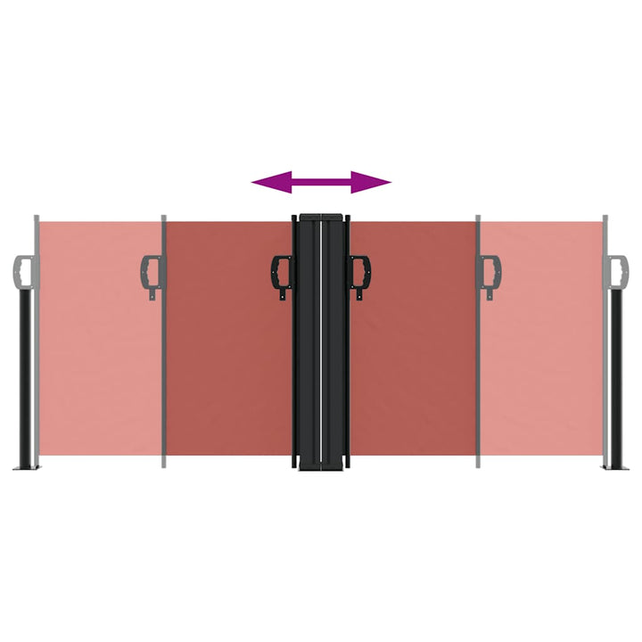 sammenrullelig sidemarkise 100x1000 cm terrakottafarvet