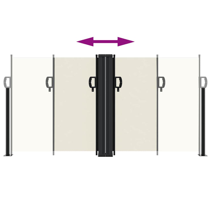 sammenrullelig sidemarkise 120 x 1000 cm cremefarvet