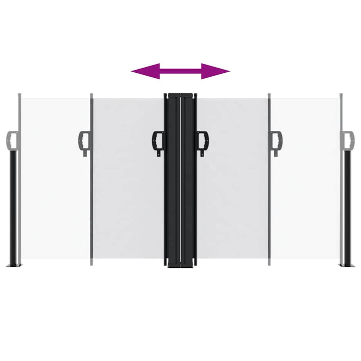 sammenrullelig sidemarkise 120x1000 cm hvid