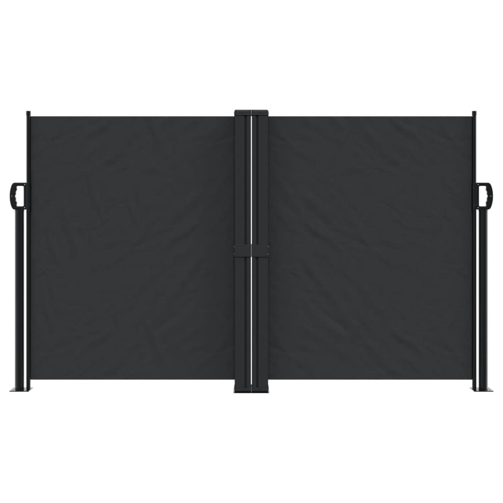sammenrullelig sidemarkise 140 x 1000 cm sort