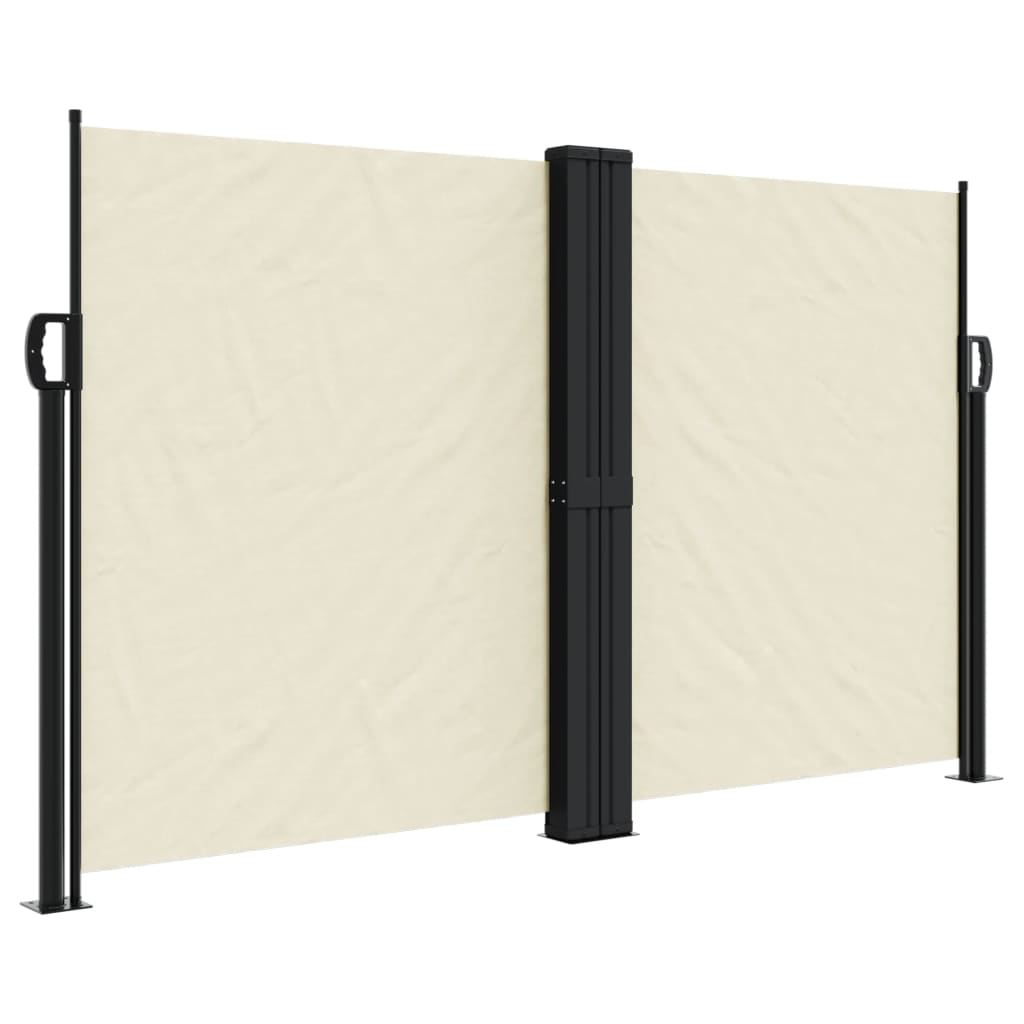sammenrullelig sidemarkise 140 x 1000 cm cremefarvet