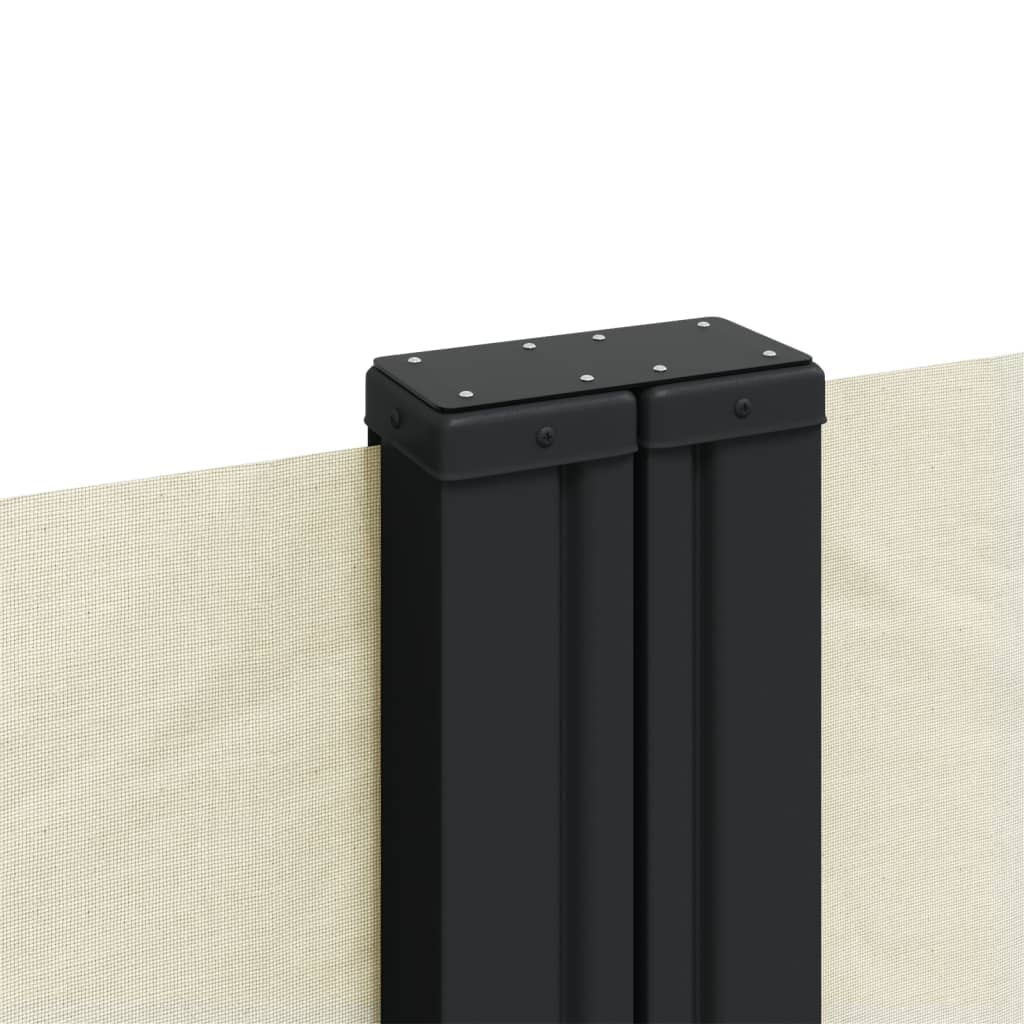sammenrullelig sidemarkise 140 x 1000 cm cremefarvet