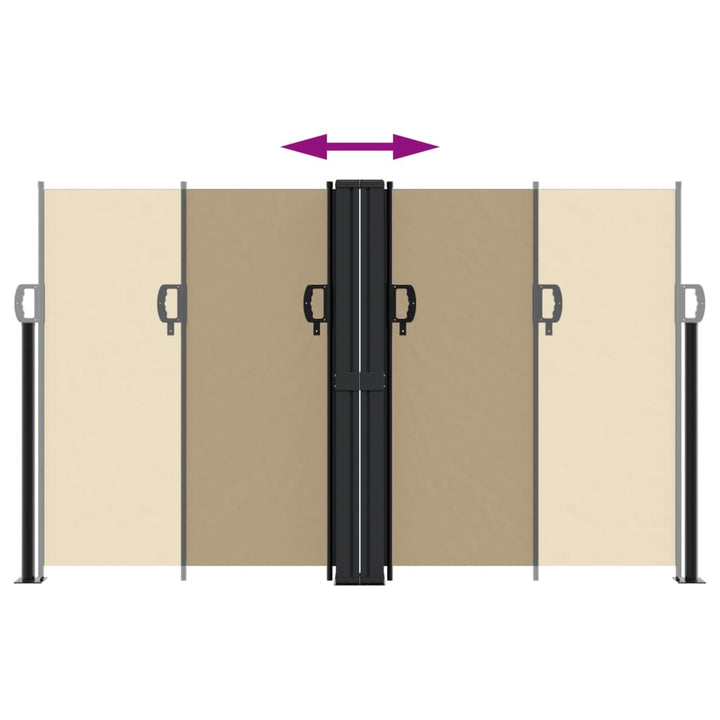 sammenrullelig sidemarkise 140x1000 cm beige