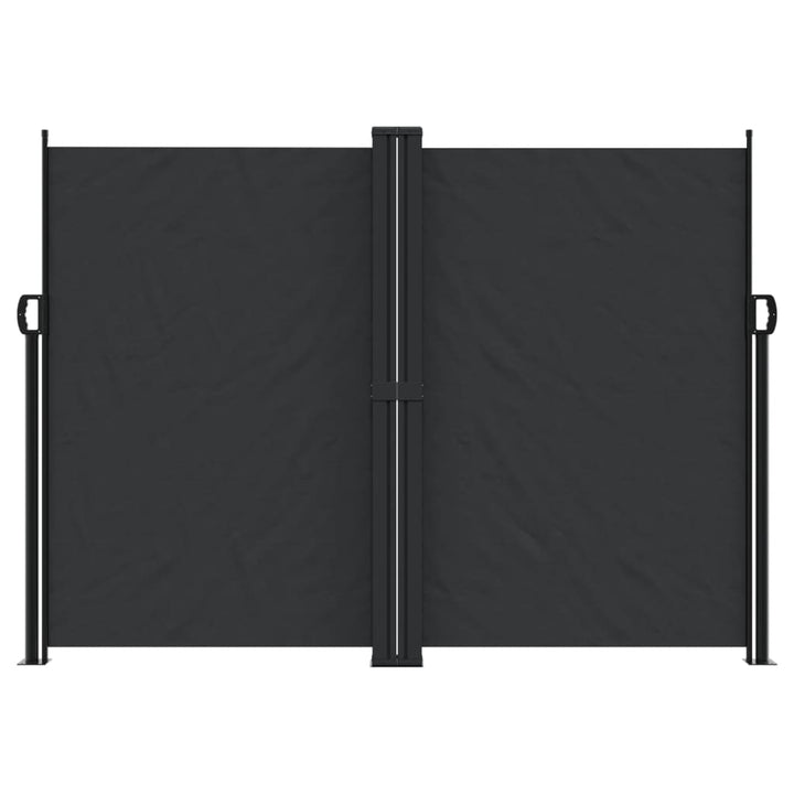 sammenrullelig sidemarkise 180x1000 cm sort