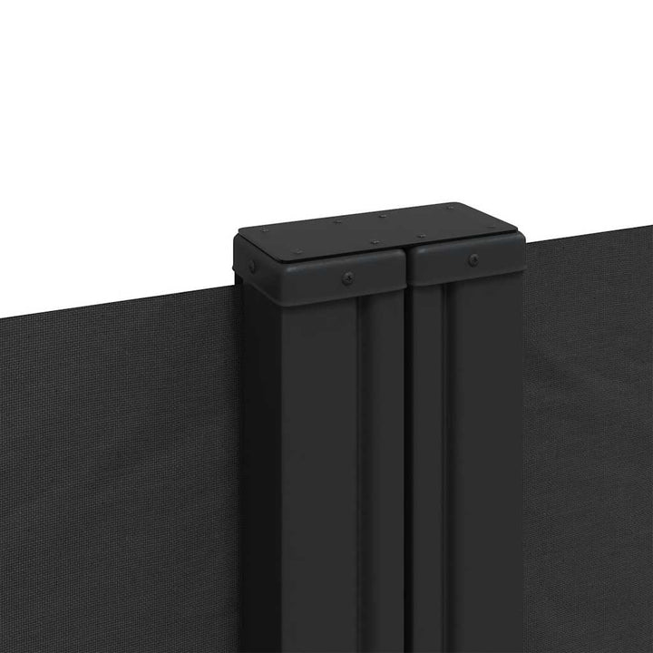 sidemarkise 120x1200 cm sammenrullelig sort