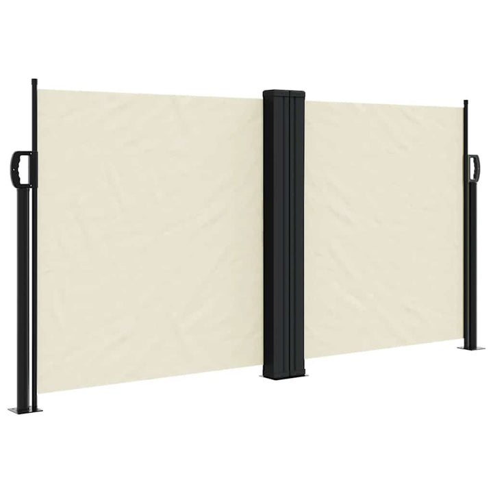 sidemarkise 120x1000 cm sammenrullelig cremefarvet