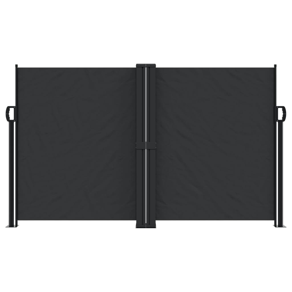 sidemarkise 140x1200 cm sammenrullelig sort