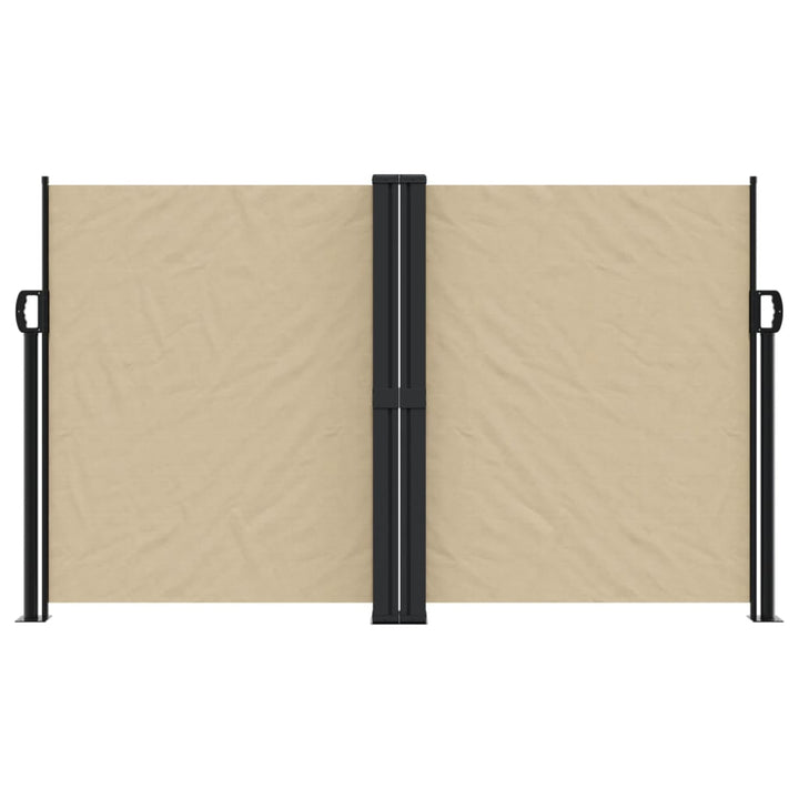sidemarkise 140x1200 cm sammenrullelig beige