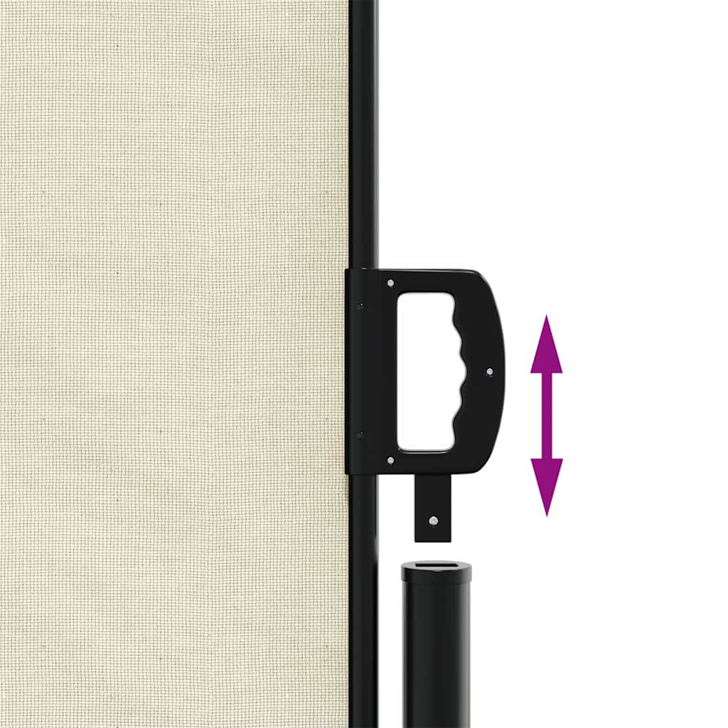 sammenrullelig sidemarkise 160x1200 cm cremefarvet
