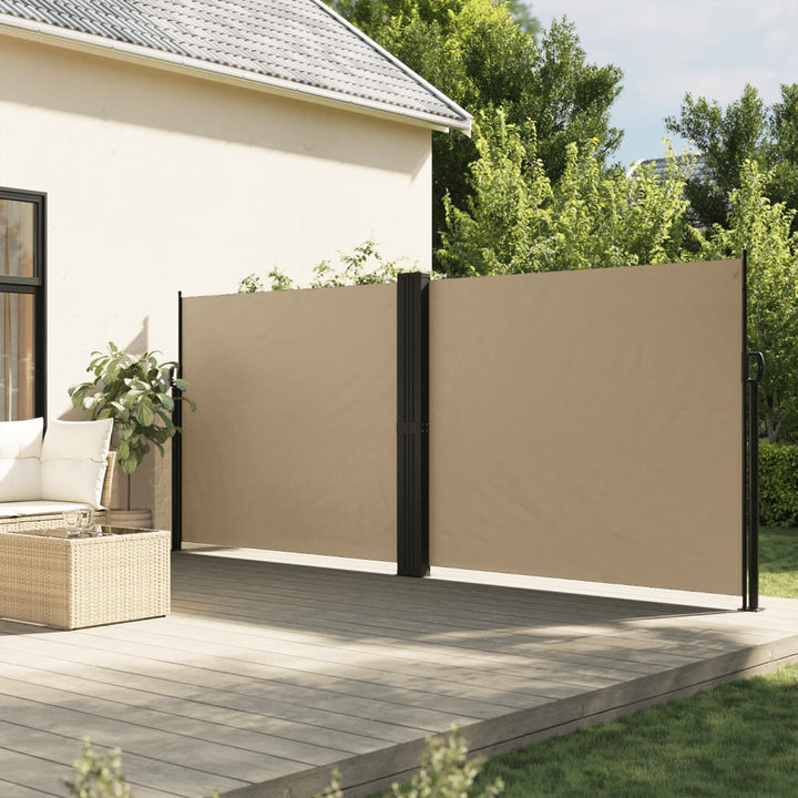 sidemarkise 160x1200 cm sammenrullelig beige